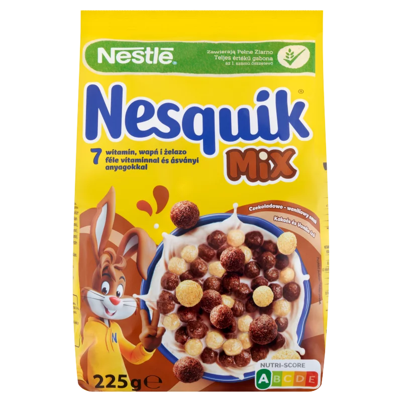 Nestlé Nesquik Mix kakaós és vaníliaízű, ropogós gabonapehely vitaminokkal, ásványi anyagokkal 225 g
