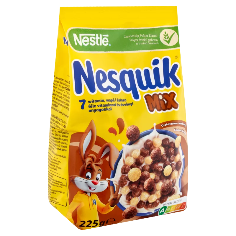 Nestlé Nesquik Mix kakaós és vaníliaízű, ropogós gabonapehely vitaminokkal, ásványi anyagokkal 225 g