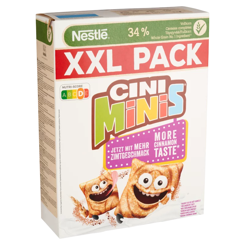 Nestlé Cini Minis ropogós, fahéjas gabonapehely teljes kiőrlésű búzával, vitaminokkal és vassal 1 kg