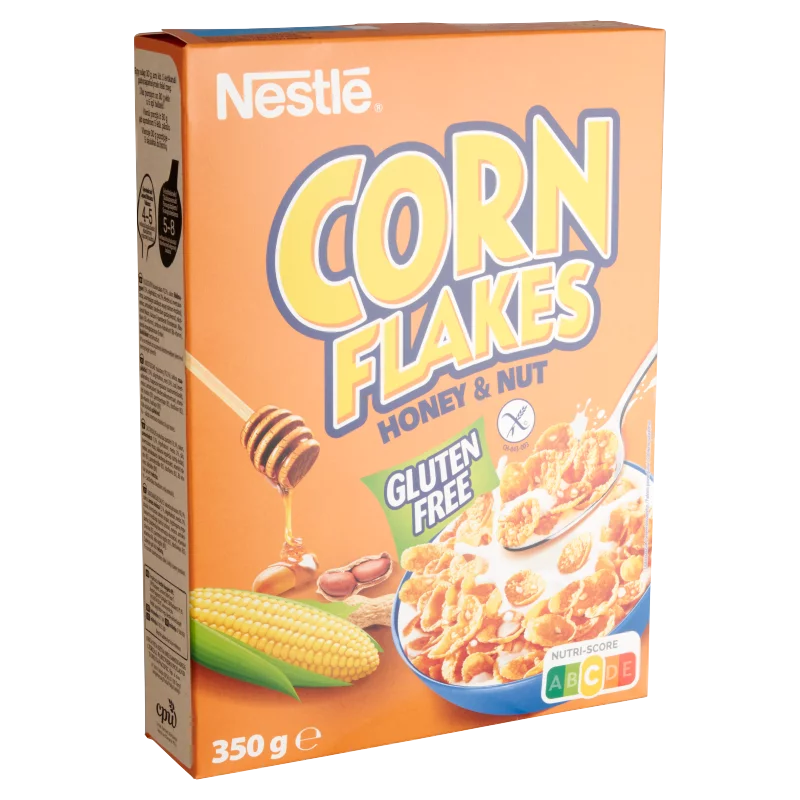Nestlé Corn Flakes gluténmentes ropogós kukoricapehely mézzel, földimogyoróval és vitaminokkal 350 g