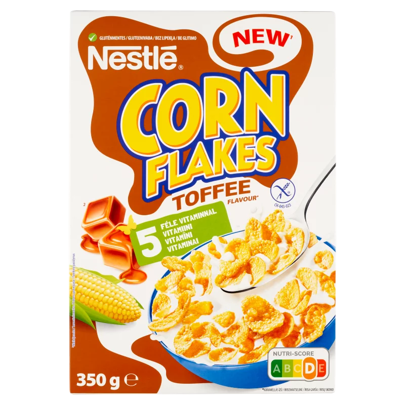 Nestlé Corn Flakes gluténmentes karamellás ízű ropogós kukoricapehely 350 g