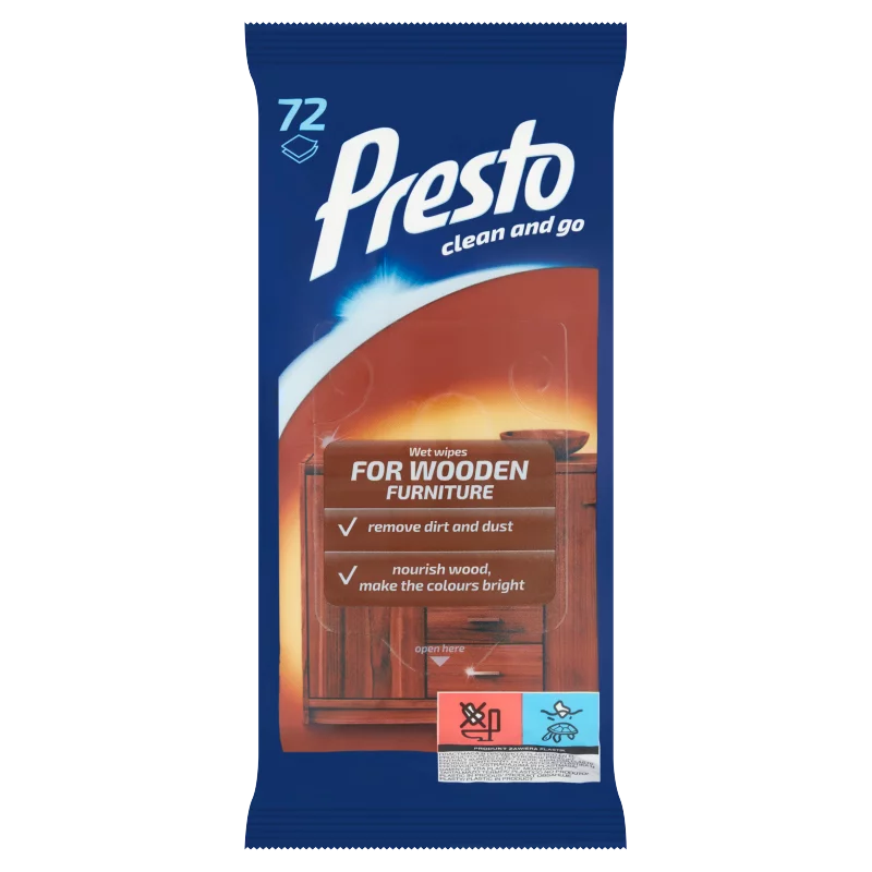 Presto bútorápoló nedves törlőkendő 72 db