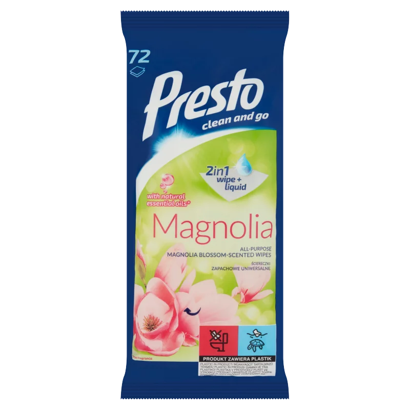 Presto Magnolia univerzális nedves törlőkendő 72 db