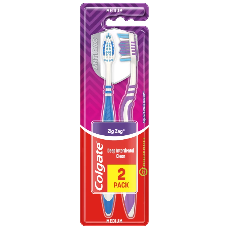 Colgate Zig Zag közepes fogkefe 2 db