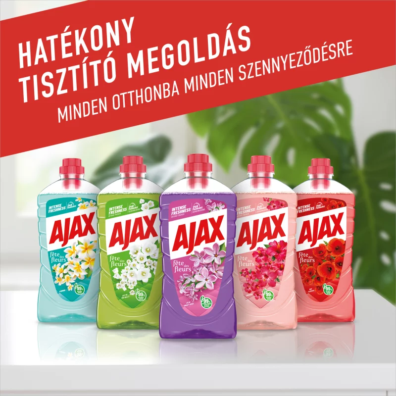 Ajax Flower Fiesta Orgona virág Lila általános tisztítószer 1000 ml