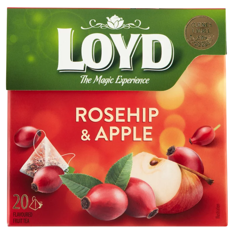 Loyd aromatizált filteres gyümölcstea csipkebogyóval és almával 20 filter 40 g