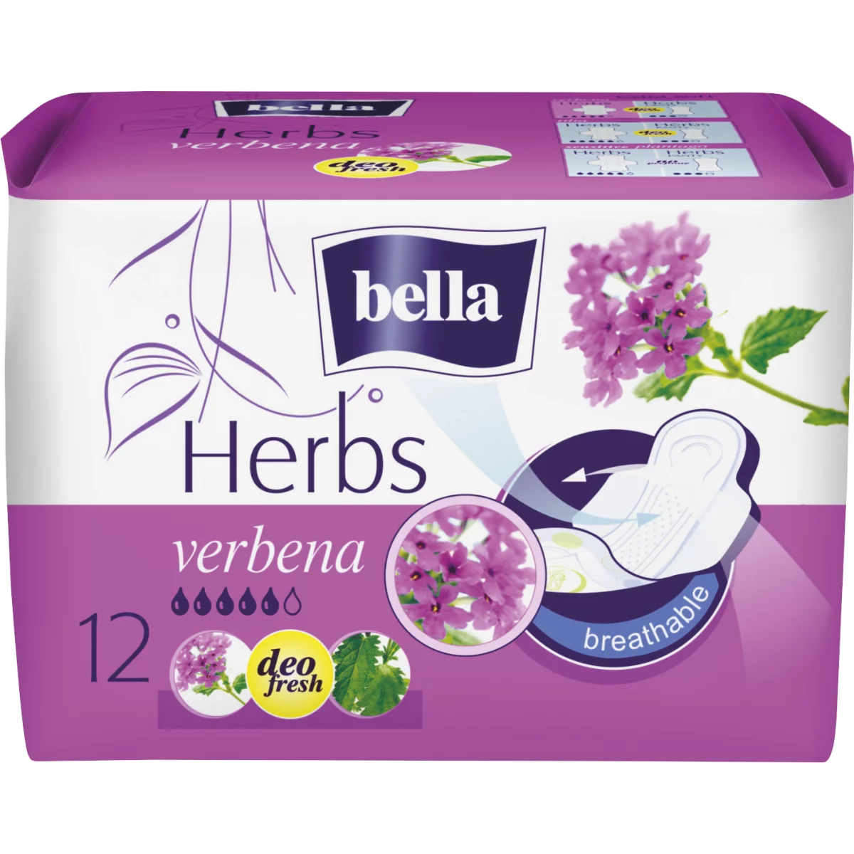 Bella Herbs egészségügyi betét 12db Vasfű