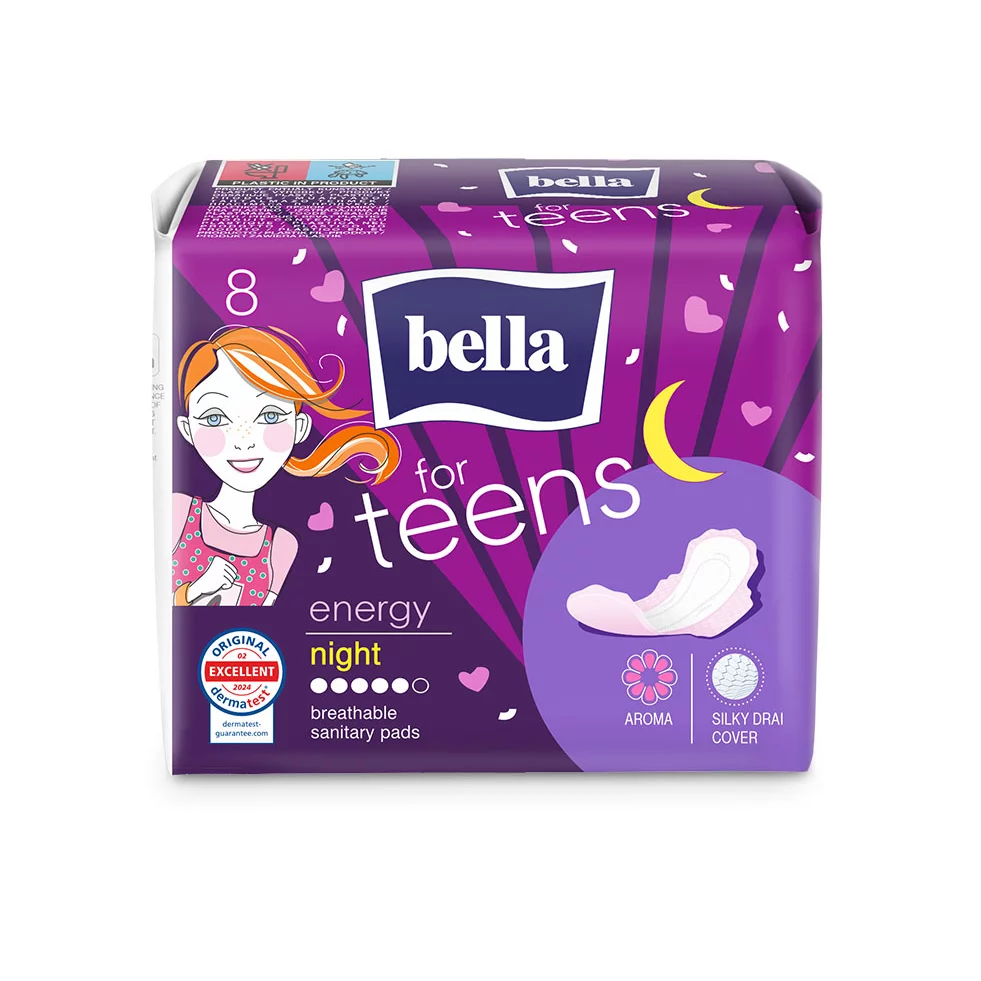 Bella For Teens egészségügyi betét 8db Ultra Night Energy