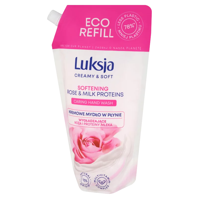 Luksja Creamy & Soft folyékony szappan puhító rózsával & tejfehérjével 900 ml