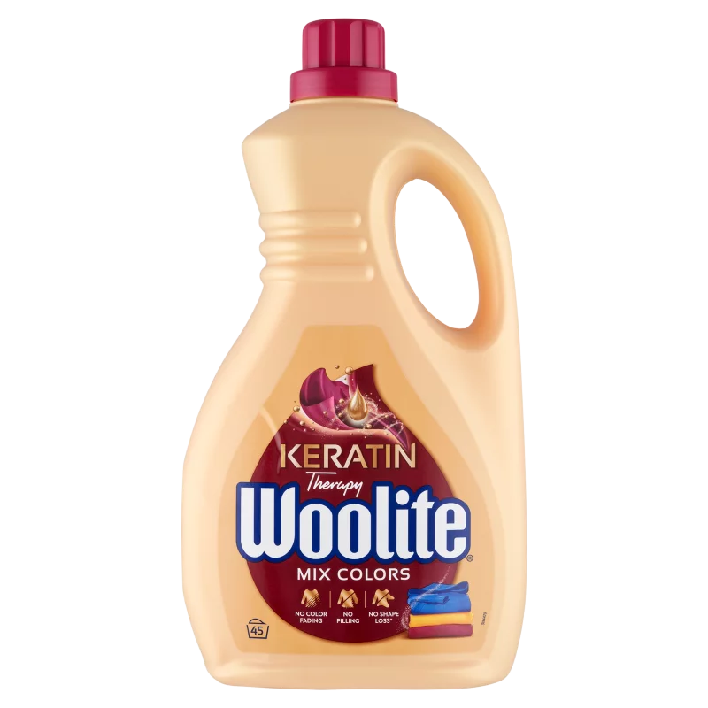 Woolite Keratin Therapy folyékony mosószer keratinnal színes ruhákhoz 45 mosás 2,7 l