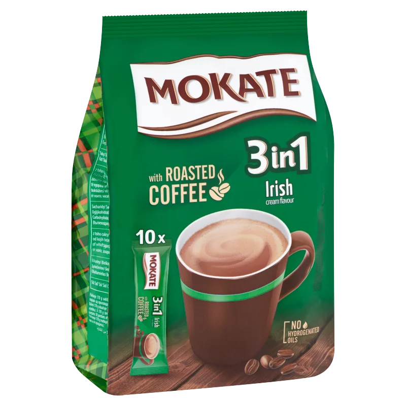 Mokate 3in1 azonnal oldódó kávéspecialitás Irish Cream likőr ízesítéssel 10 x 17 g (170 g)