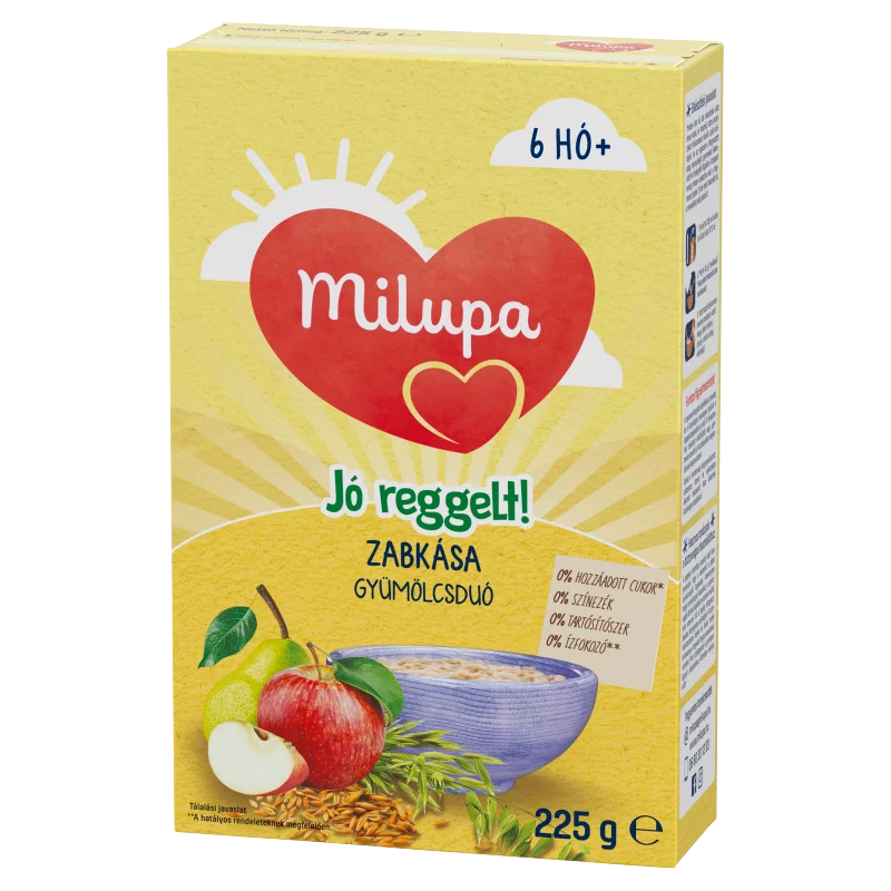 Milupa Jó reggelt! gyümölcsduó zabkása 6 hó+ 225 g