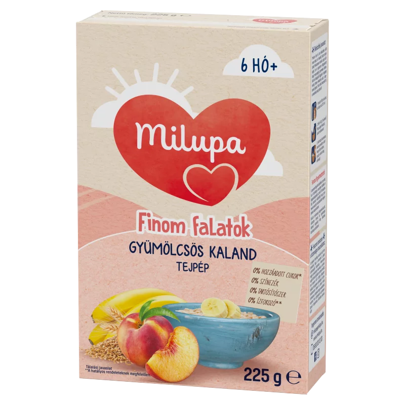 Milupa Finom falatok gyümölcsös kaland tejpép 6 hó+  225 g 