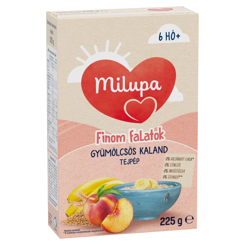 Milupa Finom falatok gyümölcsös kaland tejpép 6 hó+  225 g 