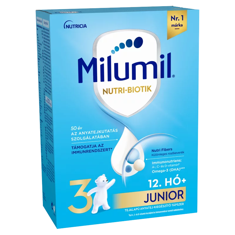 Milumil Nutri-Biotik 3 Junior tejalapú anyatej-kiegészítő tápszer 12. hó+ 500 g
