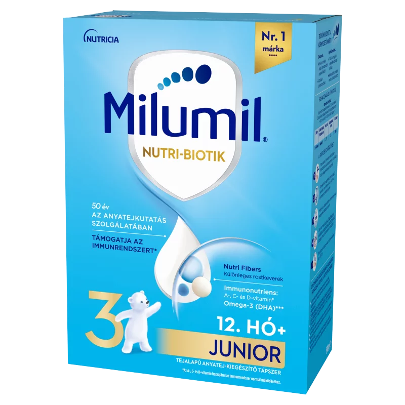Milumil Nutri-Biotik 3 Junior tejalapú anyatej-kiegészítő tápszer 12. hó+ 500 g