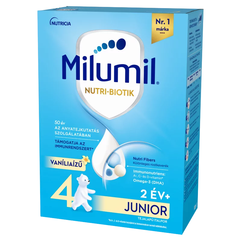 Milumil Nutri-Biotik 4 Junior vaníliaízű tejalapú italpor 2 év+ 500 g