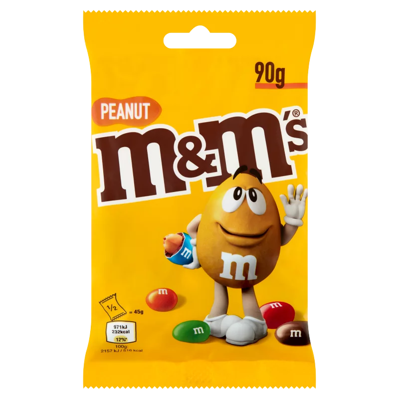 M&M's földimogyorós drazsé tejcsokoládéban, cukorbevonattal 90 g