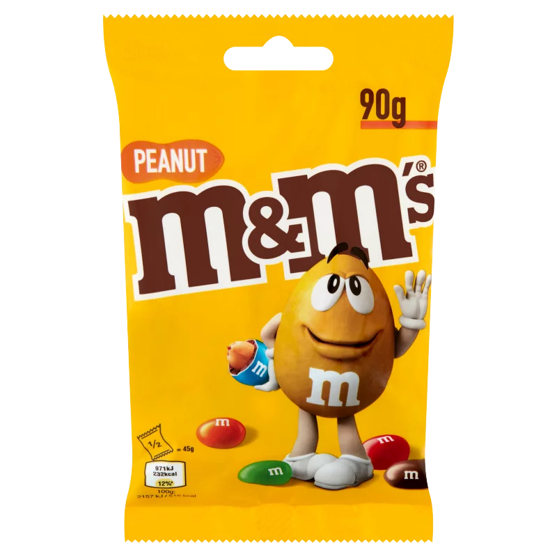 M&M's földimogyorós drazsé tejcsokoládéban, cukorbevonattal 90 g