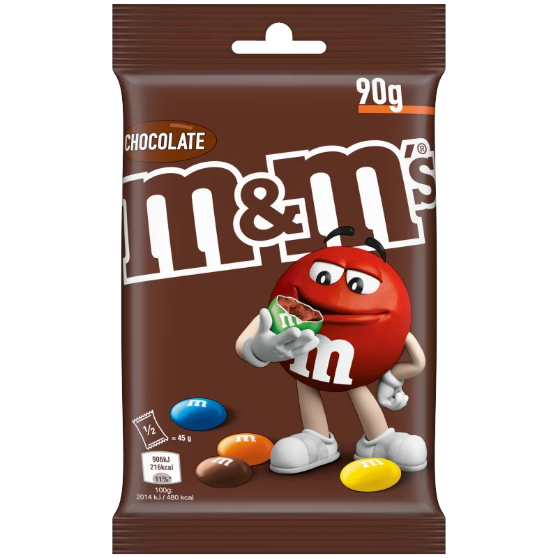 M&M's tejcsokoládés drazsé cukorbevonattal 90 g