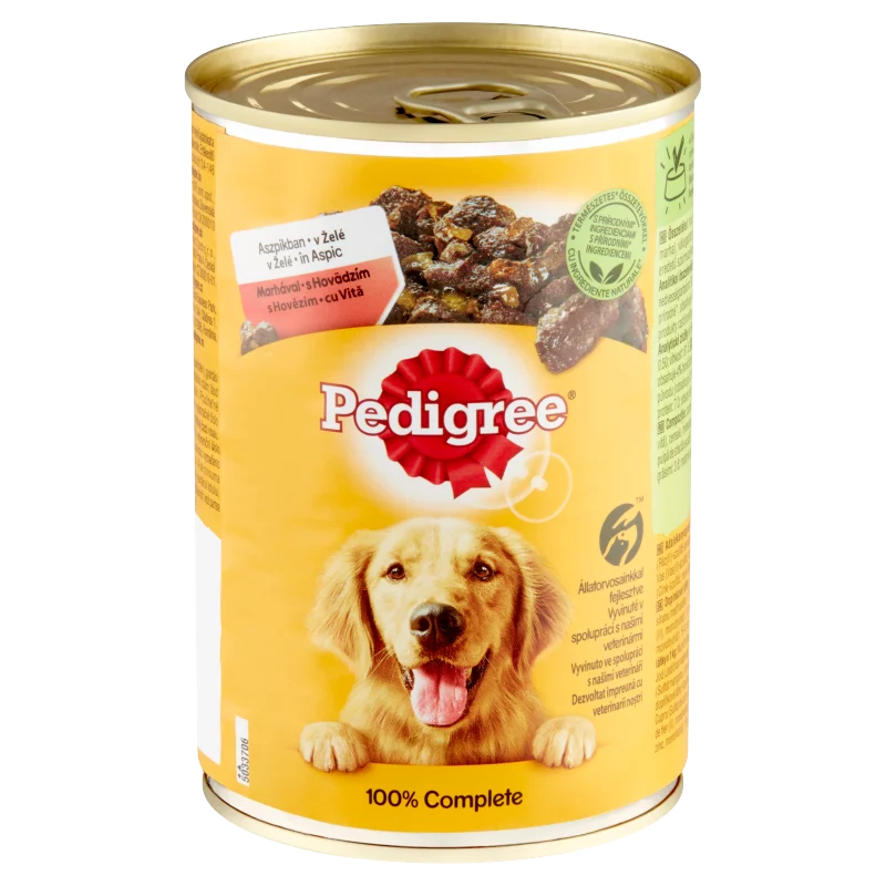 Pedigree teljes értékű nedves eledel felnőtt kutyák részére marhával aszpikban 400 g