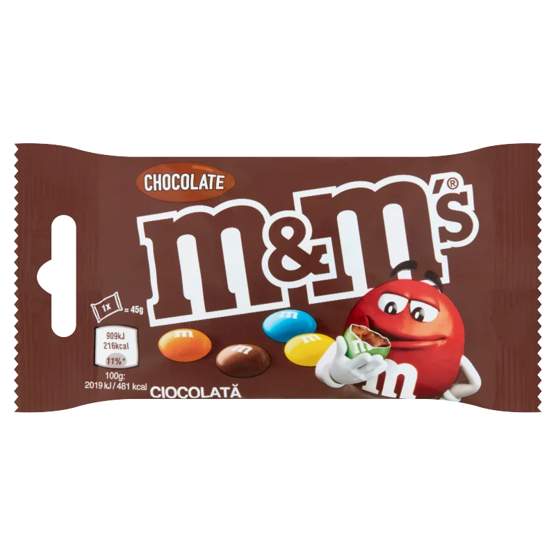 M&M's tejcsokoládés drazsé cukorbevonattal 45 g