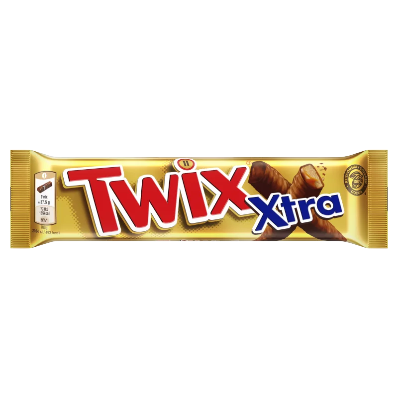 Twix Xtra kekszes szeletek karamellával tejcsokoládéba mártva 2 x 37,5 g (75 g)