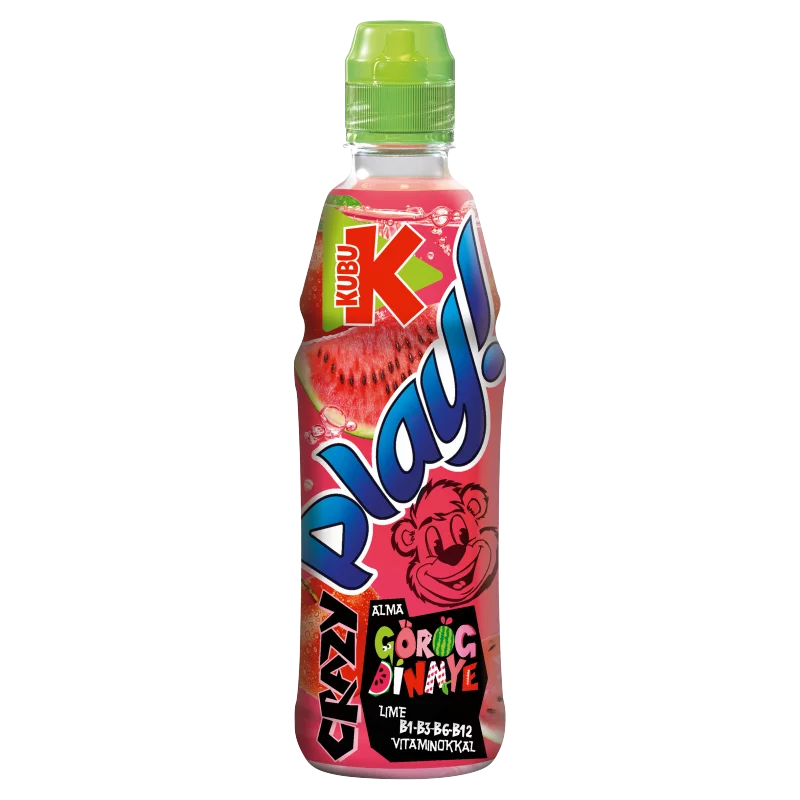 Kubu Play! Crazy alma-görögdinnye-lime ital B1-B3-B6-B12 vitaminokkal 400 ml