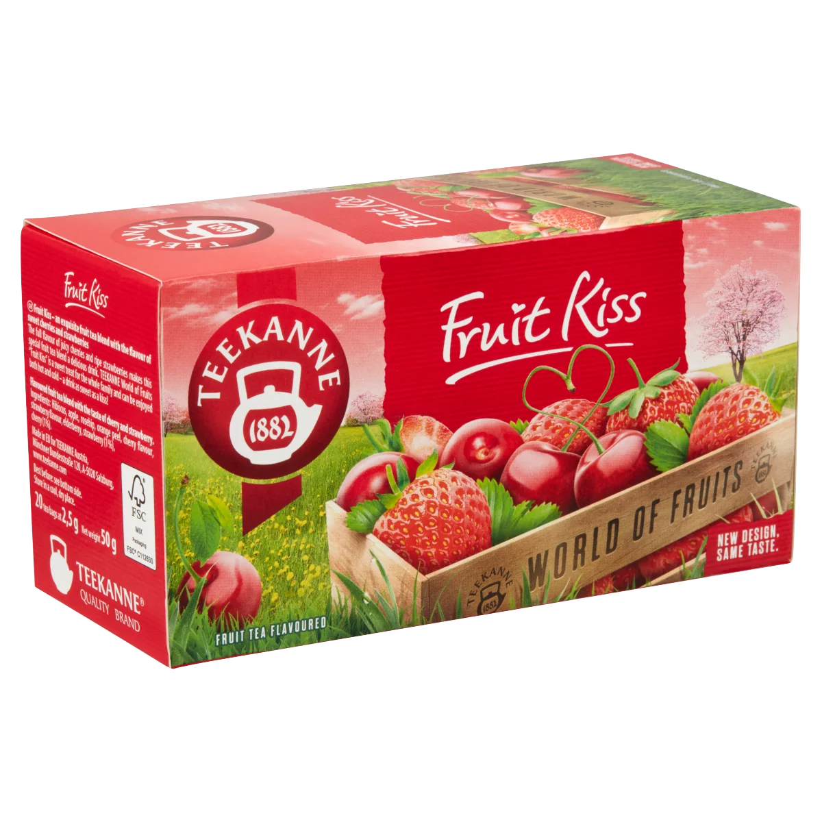 Teekanne World of Fruits cseresznye- és eperízesítésű gyümölcstea keverék 20 filter 50 g