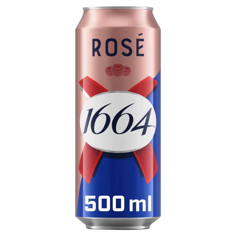 1664 Rosé málna ízű ízesített búzasör, bodza és málna gyümölcslével 4,5% 500 ml