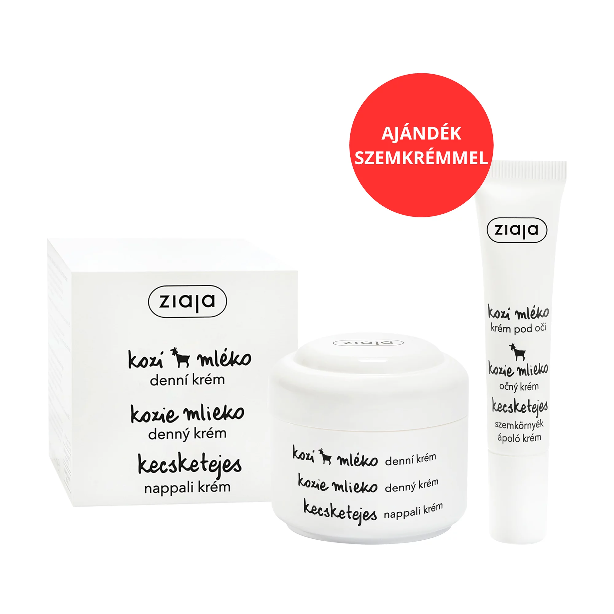 Ziaja arckrém 50ml Kecsketejes nappali + szemkrémmel 15ml