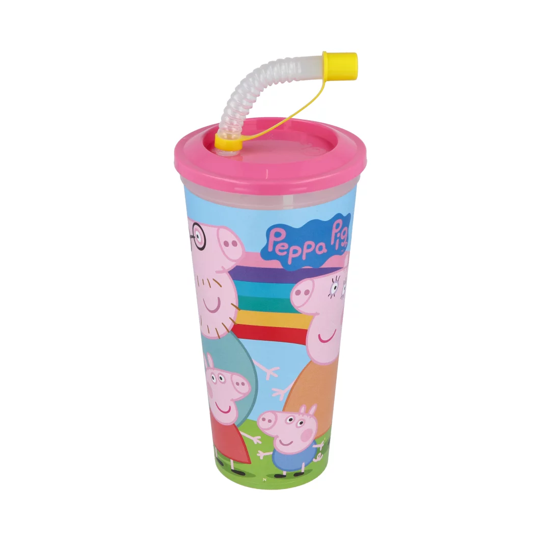 Szívószálas pohár csokis keksszel 10g Peppa Malac
