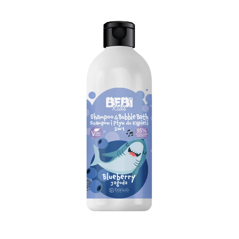 Barwa sampon és habfürdő 500ml gyerekeknek 2 az 1-ben áfonya