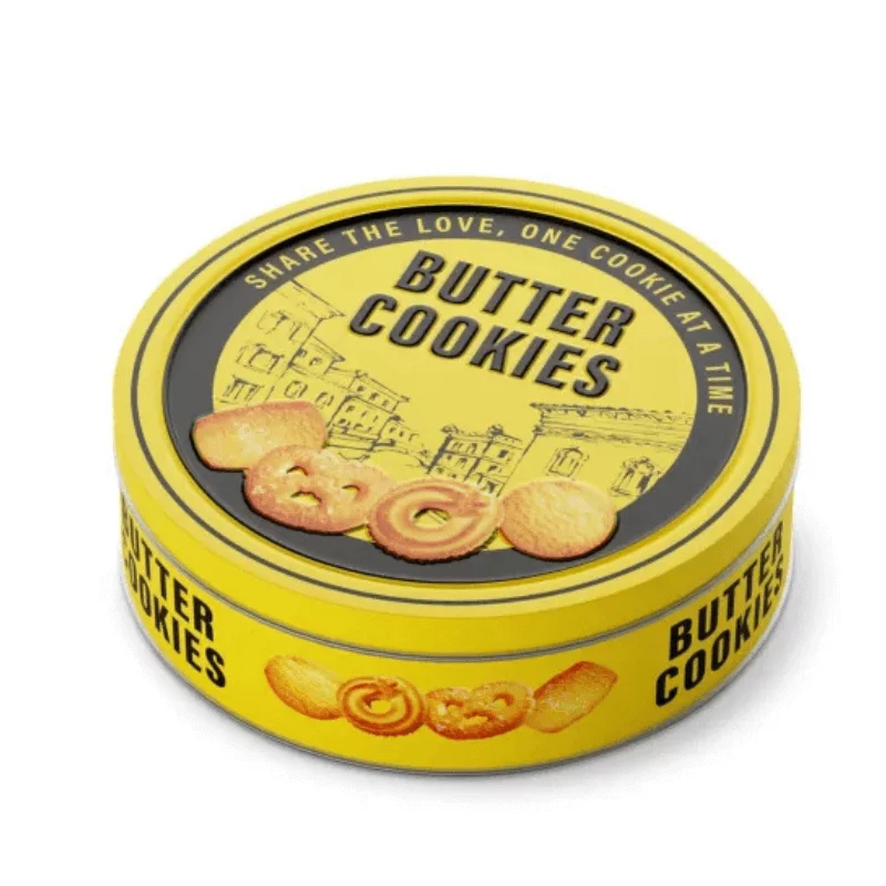 Butter cookies vajas keksz 340g Town fémdobozos