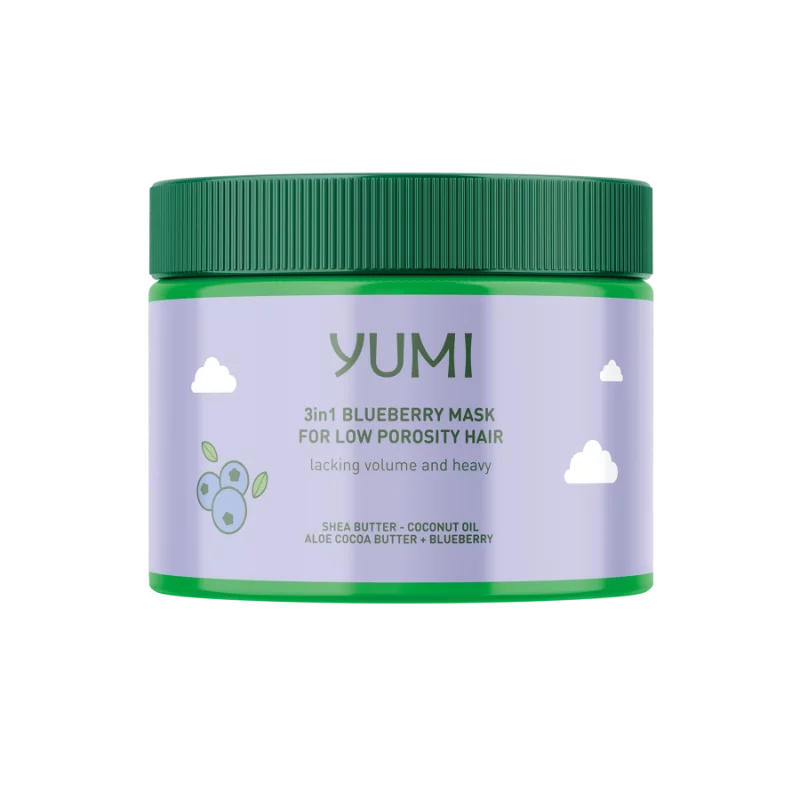 Yumi hajmaszk 300ml 3in1 áfonyás (alacsony porozitású hajra)