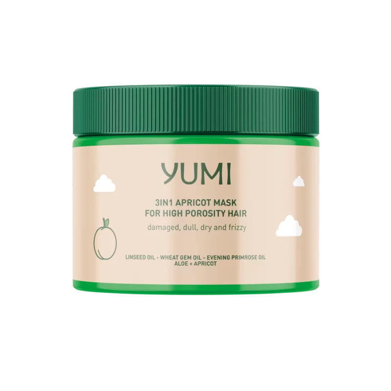 Yumi hajmaszk 300ml 3in1 sárgabarackos (magas porozitású hajra)