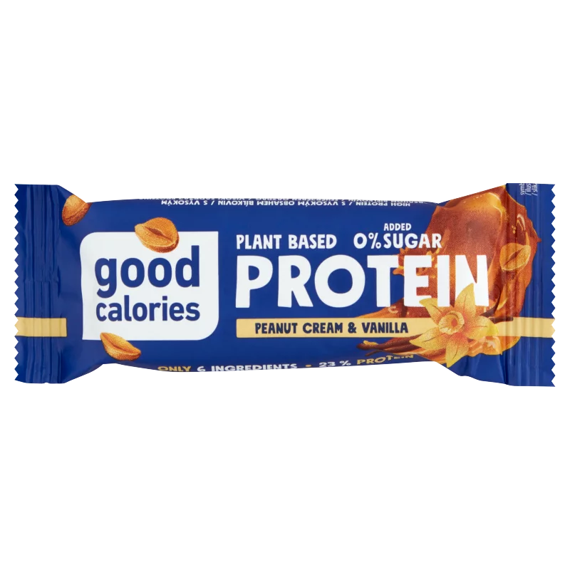 Good Calories magas fehérjetartalmú földimogyoró és datolyaszelet vaníliával 45 g