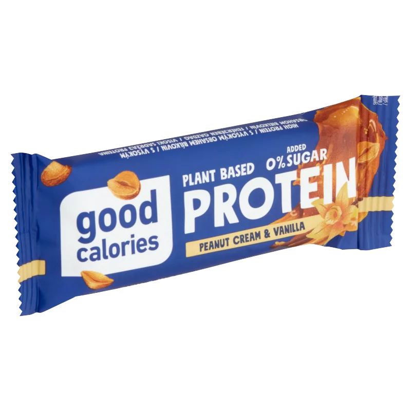 Good Calories magas fehérjetartalmú földimogyoró és datolyaszelet vaníliával 45 g