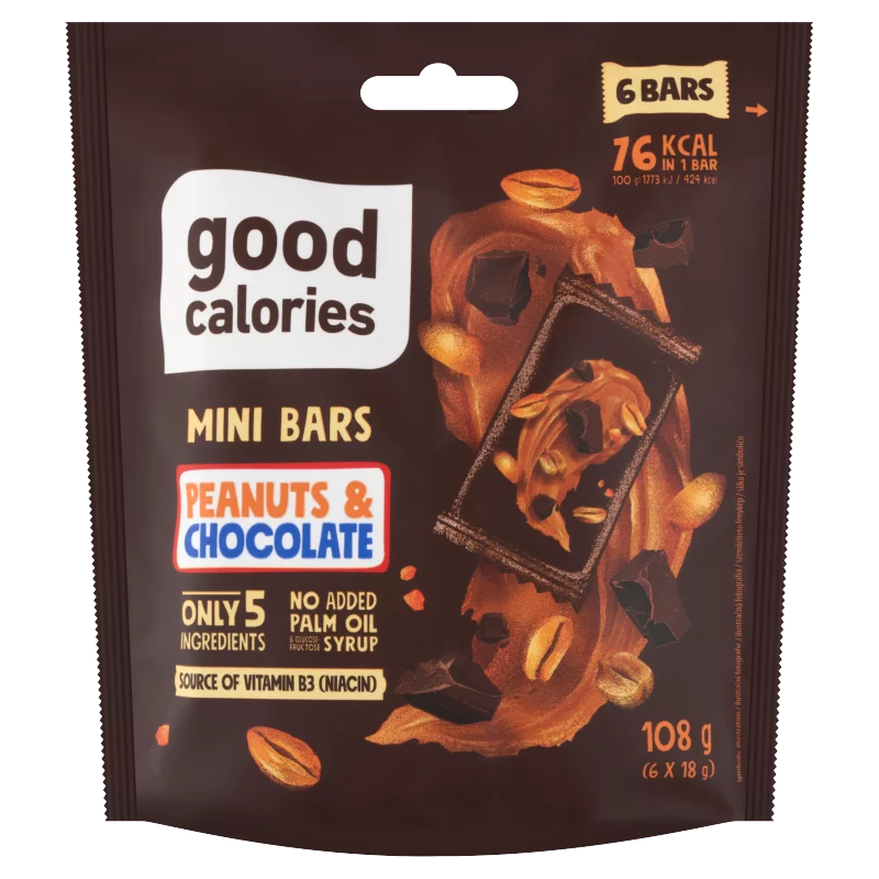 Good Calories datolyás miniszelet földimogyoróval és csokoládéval 6 x 18 g (108 g)