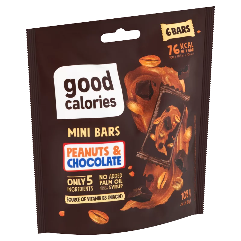 Good Calories datolyás miniszelet földimogyoróval és csokoládéval 6 x 18 g (108 g)