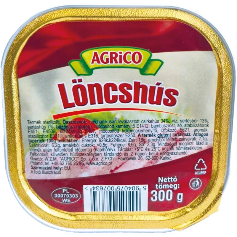 Agrico löncshús 300g