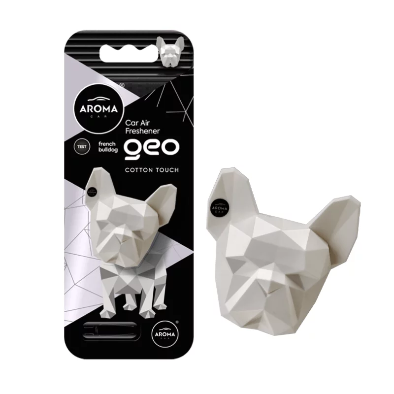 AROMA CAR autóillatosító Polymer Geo Dog White Cotton Touch