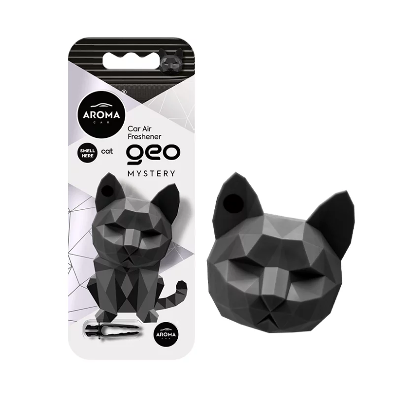 AROMA CAR autóillatosító Polymer Geo Cat Black Mystery