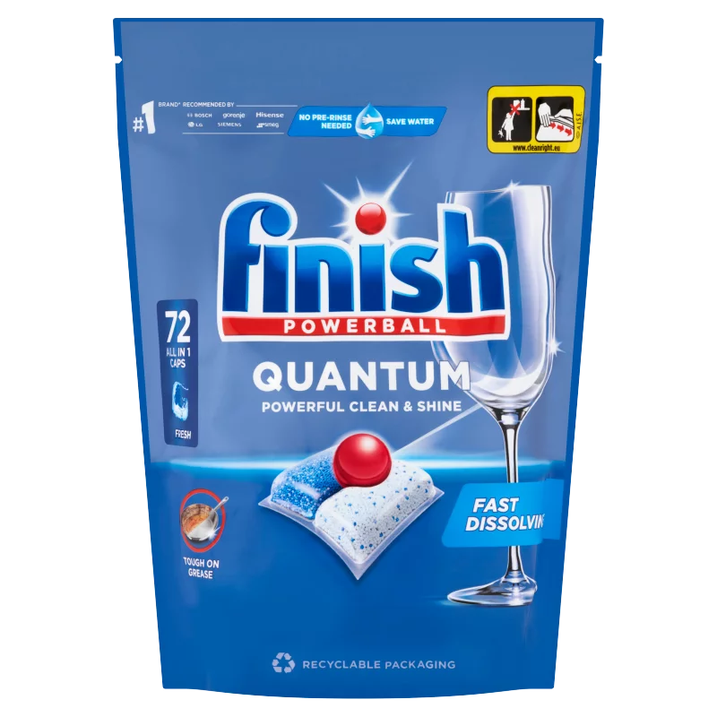 Finish Powerball Quantum All in 1 Regular mosogatógép kapszula 72 db  748,8 g