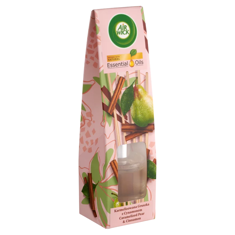 Air Wick Essential Oils Karamellizált Körte és Fahéj pálcikás légfrissítő 40 ml 
