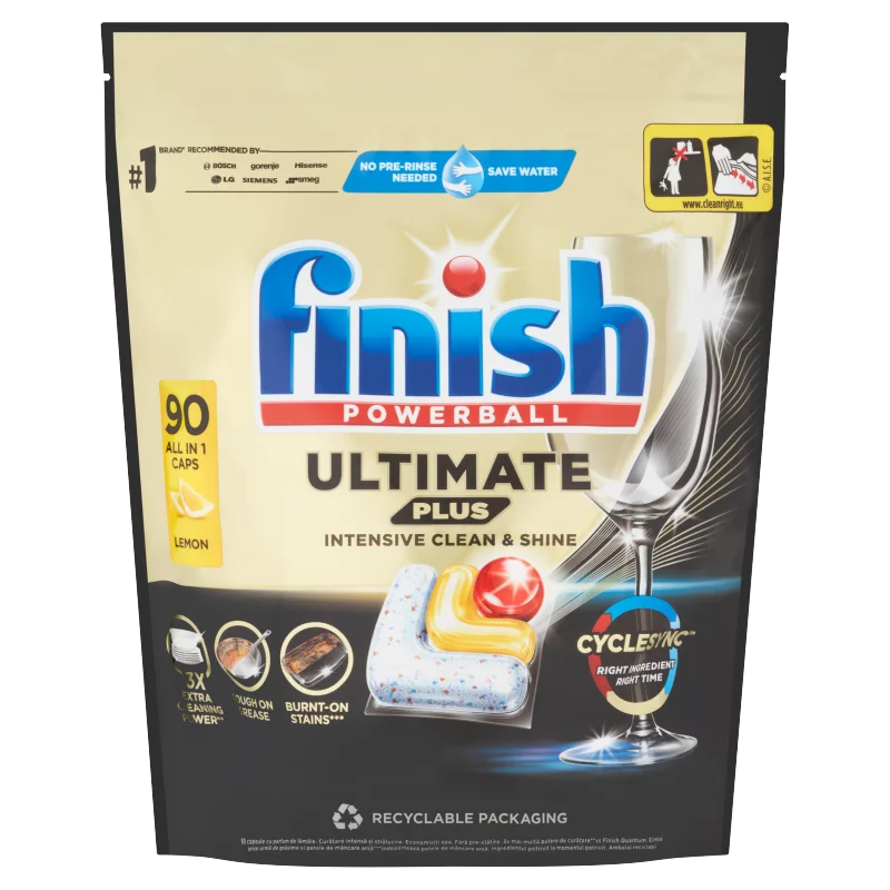 Finish Powerball Ultimate Plus All in 1 Citrom mosogatógép kapszula 90 db 1098 g