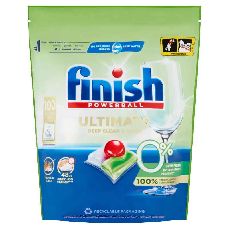 Finish Powerball Ultimate All in 1 0% mosogatógép kapszula 100 db 1270 g