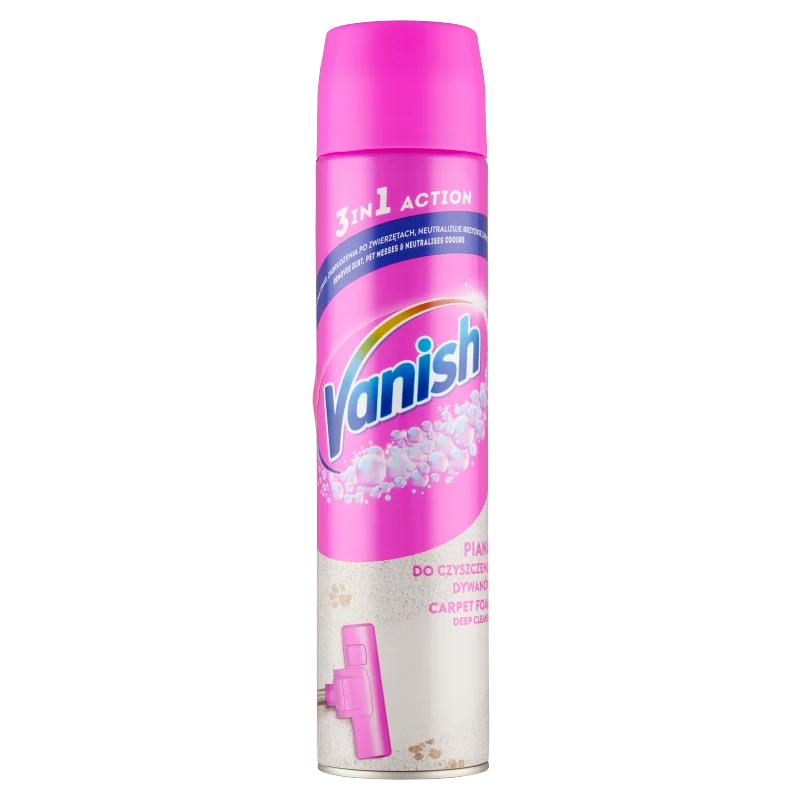 Vanish 3 in 1 Action szőnyeg és kárpit tisztító hab 600 ml