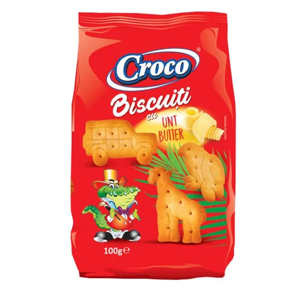 Croco Crackers 100g Mesefigurás vajas keksz