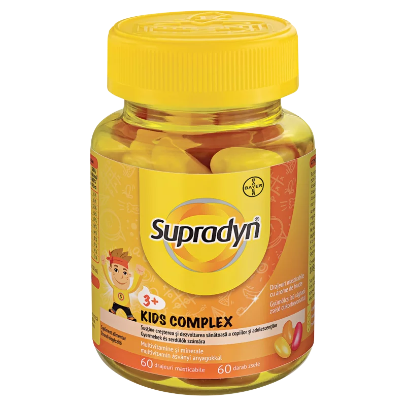 Supradyn Kids Complex multivitamin ásványi anyagokkal étrend-kiegészítő zselé 60 x 1,8 g (108 g)